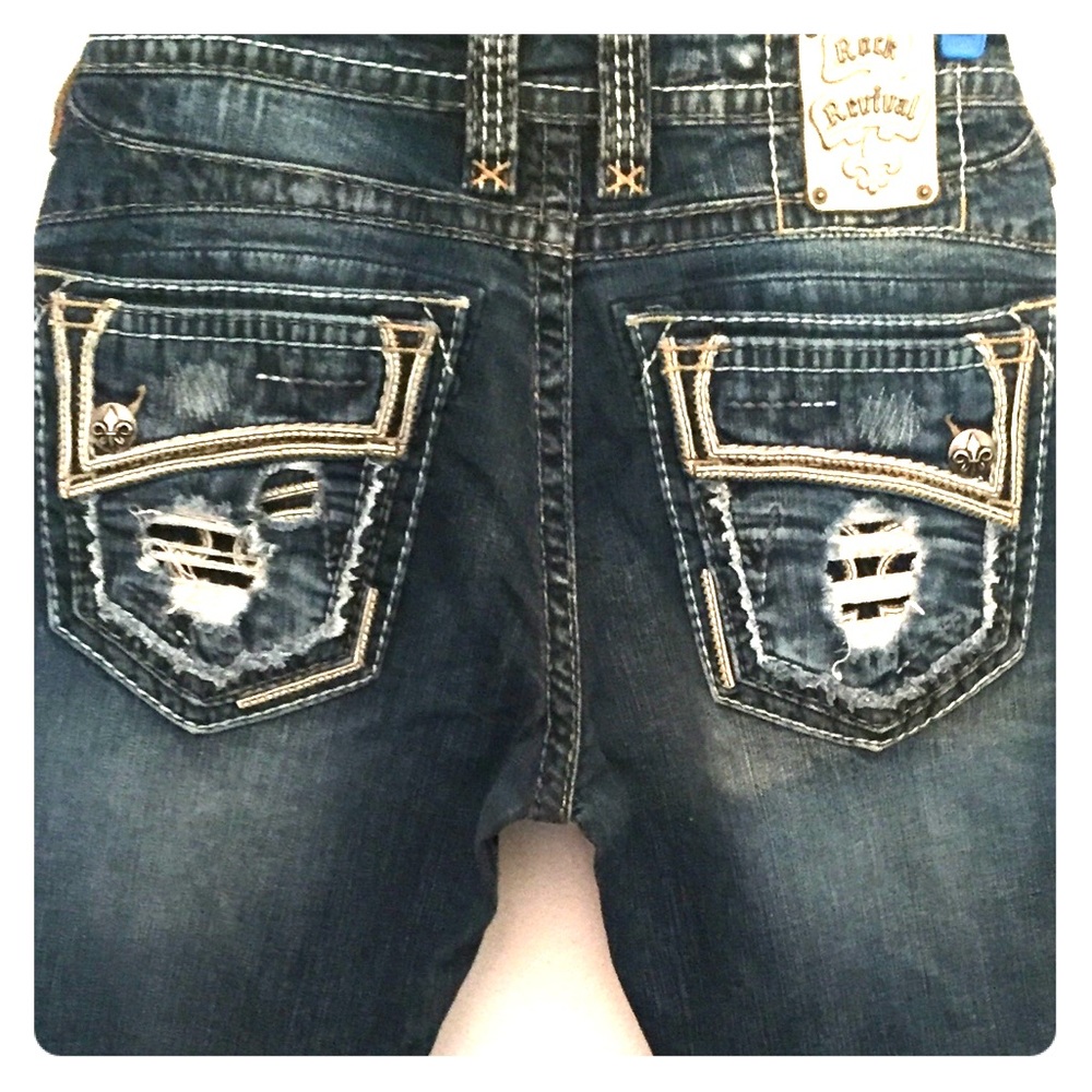 Rock Revival Men’s Designer Jeans-Zed Straight 34